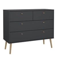 Thumbnail for Cumbria Chest 2 + 2 Drawers Dark Grey