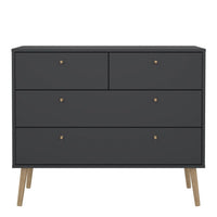 Thumbnail for Cumbria Chest 2 + 2 Drawers Dark Grey