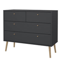 Thumbnail for Cumbria Chest 2 + 2 Drawers Dark Grey