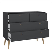 Thumbnail for Cumbria Chest 2 + 2 Drawers Dark Grey