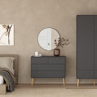 Thumbnail for Cumbria Chest 2 + 2 Drawers Dark Grey