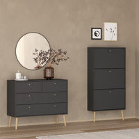 Thumbnail for Cumbria Chest 2 + 2 Drawers Dark Grey