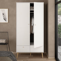 Thumbnail for Cumbria Wardrobe with 2 Doors + 2 Drawers White