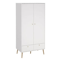 Thumbnail for Cumbria Wardrobe with 2 Doors + 2 Drawers White