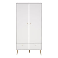 Thumbnail for Cumbria Wardrobe with 2 Doors + 2 Drawers White