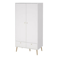 Thumbnail for Cumbria Wardrobe with 2 Doors + 2 Drawers White