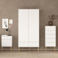 Thumbnail for Cumbria Wardrobe with 2 Doors + 2 Drawers White