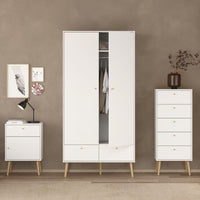 Thumbnail for Cumbria Wardrobe with 2 Doors + 2 Drawers White