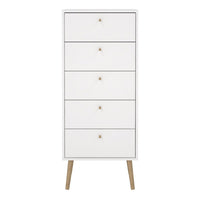 Thumbnail for Cumbria Chest 5 Drawers White