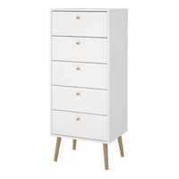 Thumbnail for Cumbria Chest 5 Drawers White