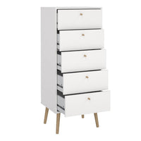 Thumbnail for Cumbria Chest 5 Drawers White