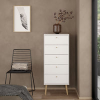 Thumbnail for Cumbria Chest 5 Drawers White