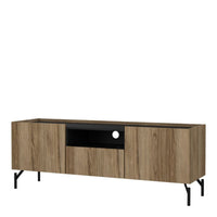 Thumbnail for Kendall TVUnit with 2 Doors + 1 Drawer Oak and Black