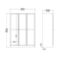 Thumbnail for Brande Wardrobe with 3 Frame Doors in White