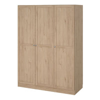 Thumbnail for Brande Wardrobe with 3 Frame Doors in Jackson Hickory Oak