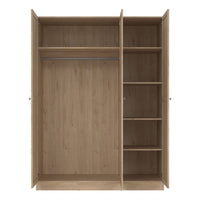 Thumbnail for Brande Wardrobe with 3 Frame Doors in Jackson Hickory Oak