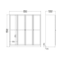 Thumbnail for Brande Wardrobe with 4 Frame Doors in White