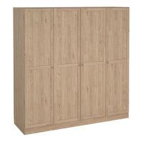 Thumbnail for Brande Wardrobe with 4 Frame Doors in Jackson Hickory Oak