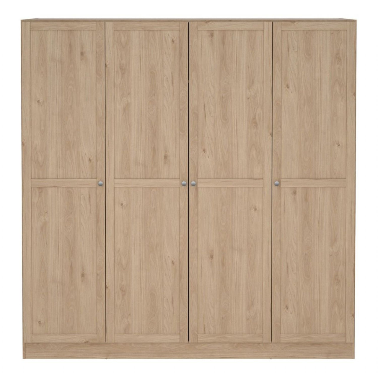 Brande Wardrobe with 4 Frame Doors in Jackson Hickory Oak