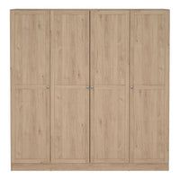 Thumbnail for Brande Wardrobe with 4 Frame Doors in Jackson Hickory Oak