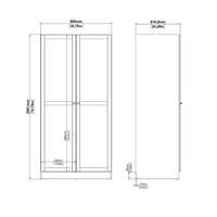 Thumbnail for Brande Wardrobe with 2 Frame Doors in White