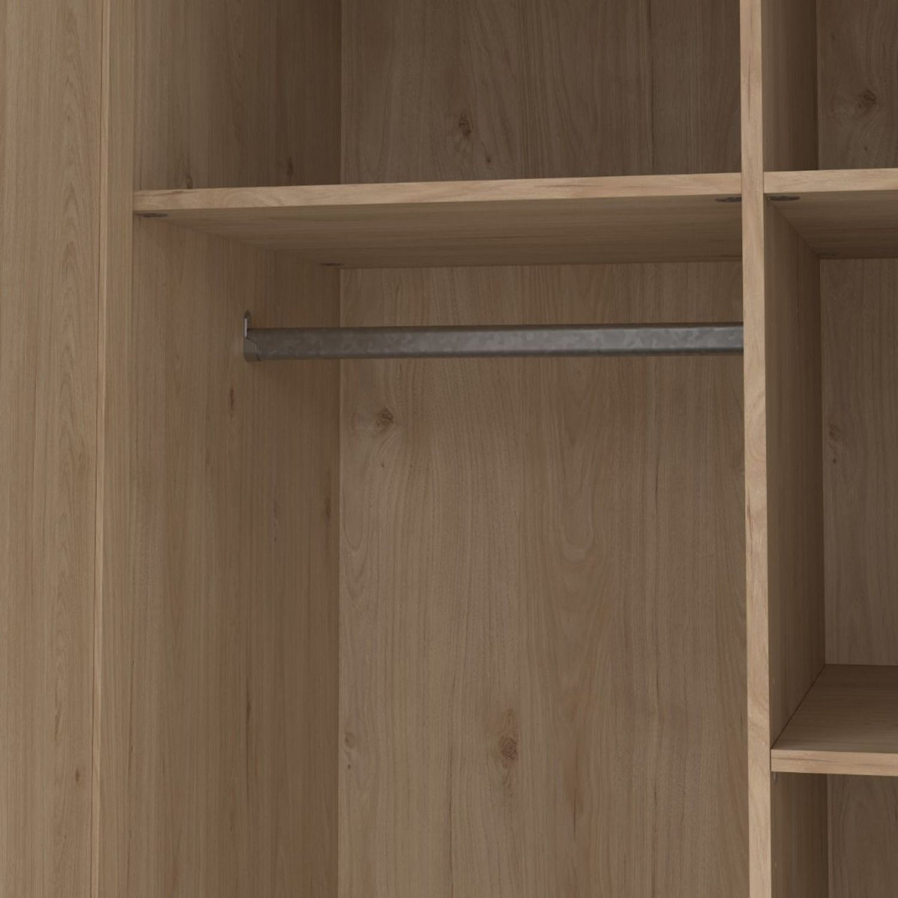 Brande Wardrobe with 2 Frame Doors in Jackson Hickory