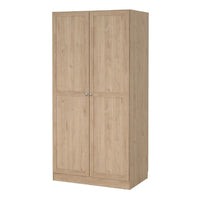 Thumbnail for Brande Wardrobe with 2 Frame Doors in Jackson Hickory