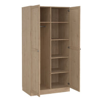 Thumbnail for Brande Wardrobe with 2 Frame Doors in Jackson Hickory