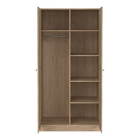 Thumbnail for Brande Wardrobe with 2 Frame Doors in Jackson Hickory