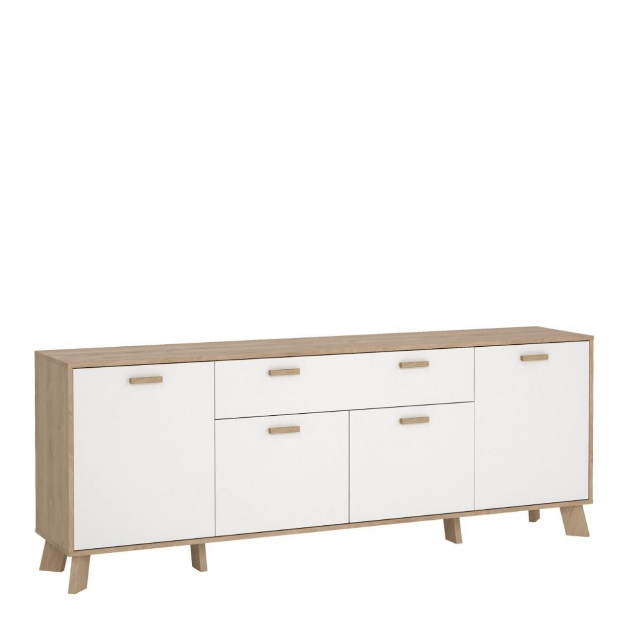 Ikast Sideboard 4 Doors + 1 Drawer in Jackson Hickory and White