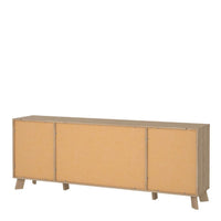 Thumbnail for Ikast Sideboard 4 Doors + 1 Drawer in Jackson Hickory and White