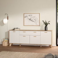 Thumbnail for Ikast Sideboard 4 Doors + 1 Drawer in Jackson Hickory and White