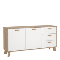 Thumbnail for Ikast Sideboard 2 Doors + 3 Drawers in Jackson Hickory and White