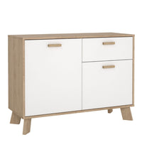 Thumbnail for Ikast Sideboard 2 Doors + 1 Drawer in Jackson Hickory and White