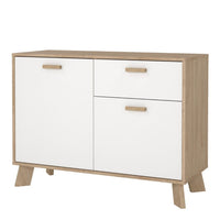 Thumbnail for Ikast Sideboard 2 Doors + 1 Drawer in Jackson Hickory and White