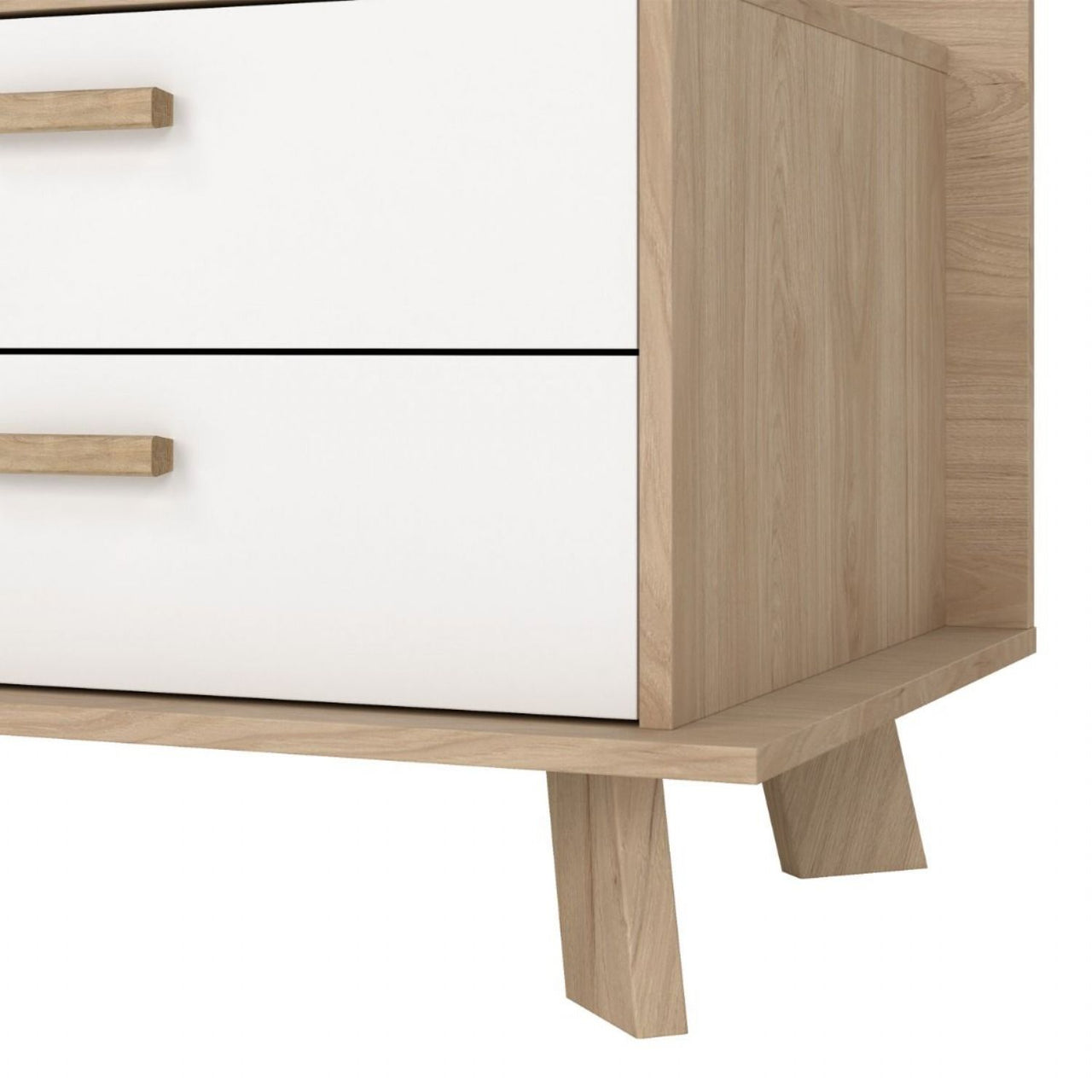 Ikast TVunit with 1 Door + 2 Drawers in Jackson Hickory and White