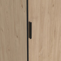 Thumbnail for Line Wardrobe with 2 Sliding Doors 1 Sliding Door with Mirror in Jackson Hickory Oak