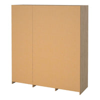 Thumbnail for Line Wardrobe with 2 Sliding Doors 1 Sliding Door with Mirror in Jackson Hickory Oak