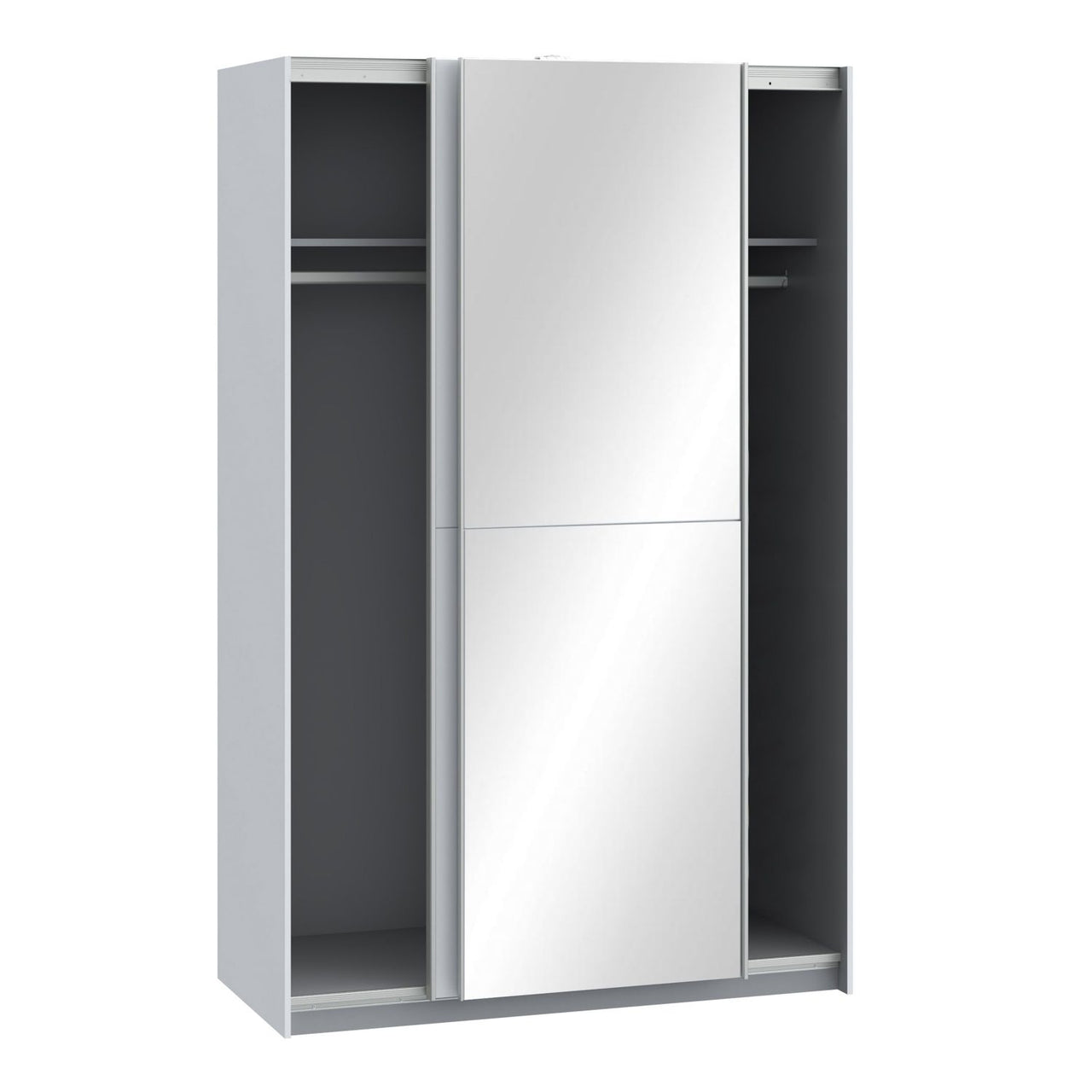 Babetta Sliding Wardrobe in Matt White with Mirrored Door