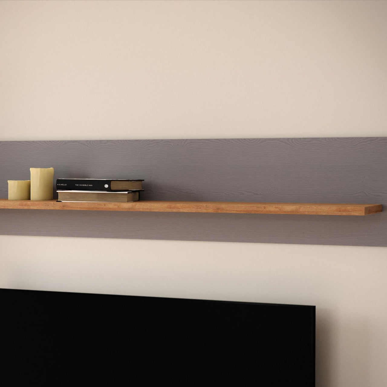 Bohol Wall Shelf in Riviera Oak Grey Oak