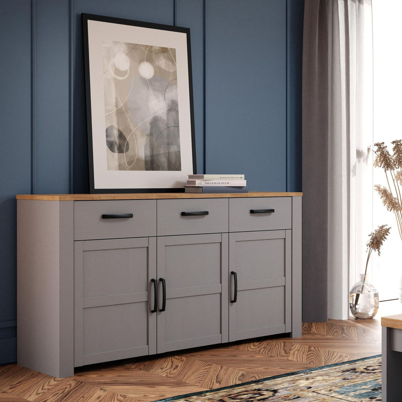 Bohol Sideboard in Riviera Oak Grey Oak