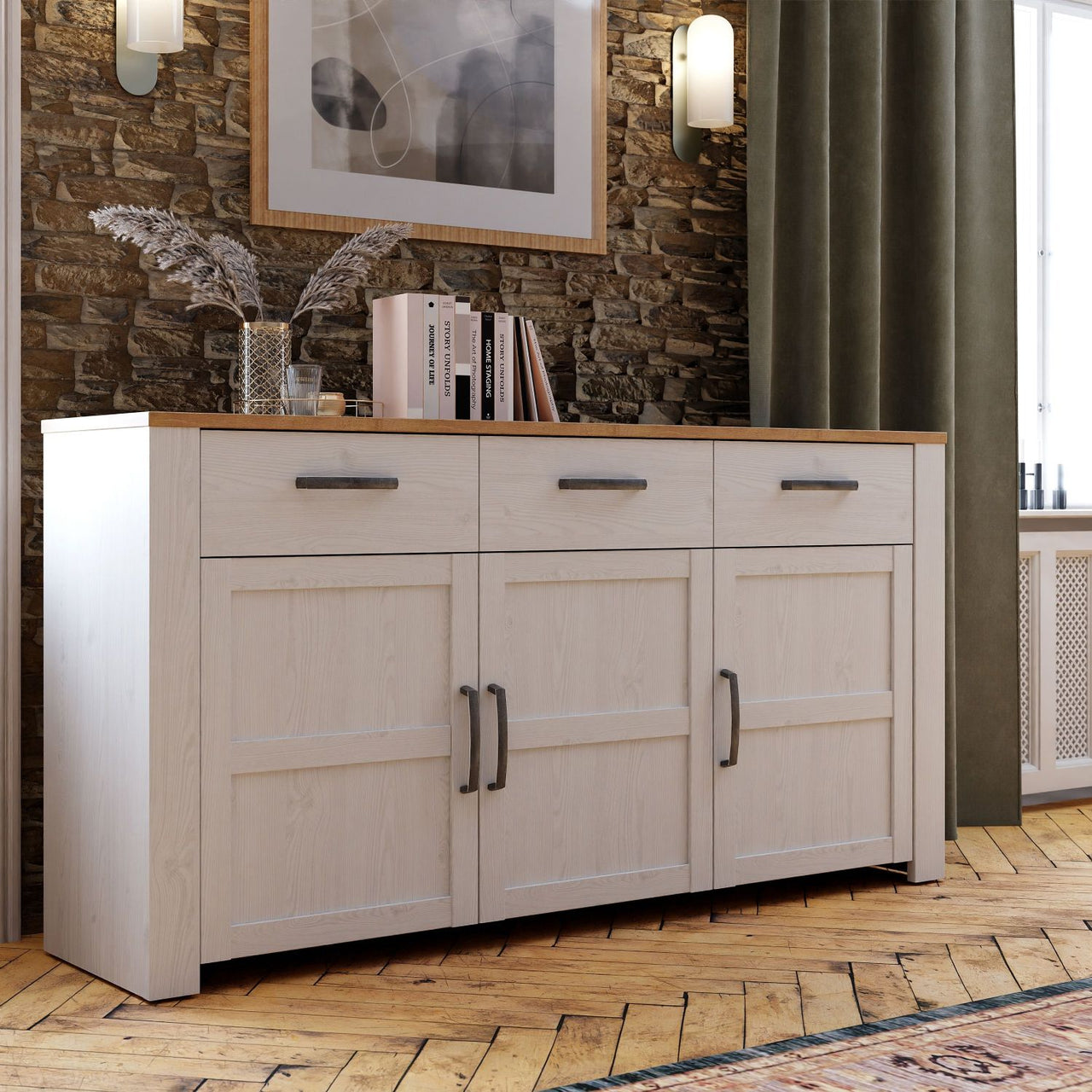 Bohol Sideboard in Riviera Oak White