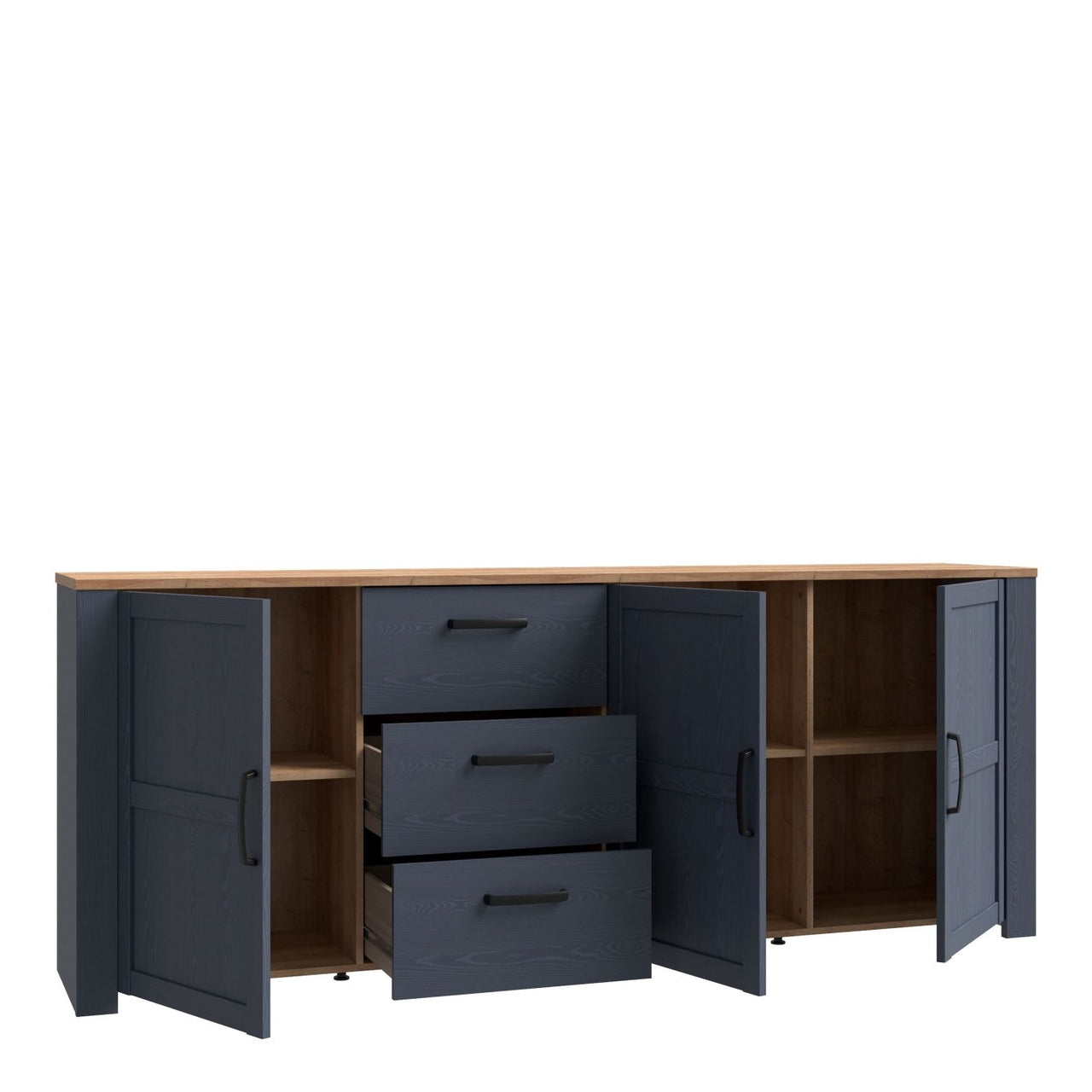 Bohol Large Sideboard in Riviera Oak Navy