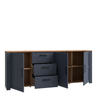 Thumbnail for Bohol Large Sideboard in Riviera Oak Navy