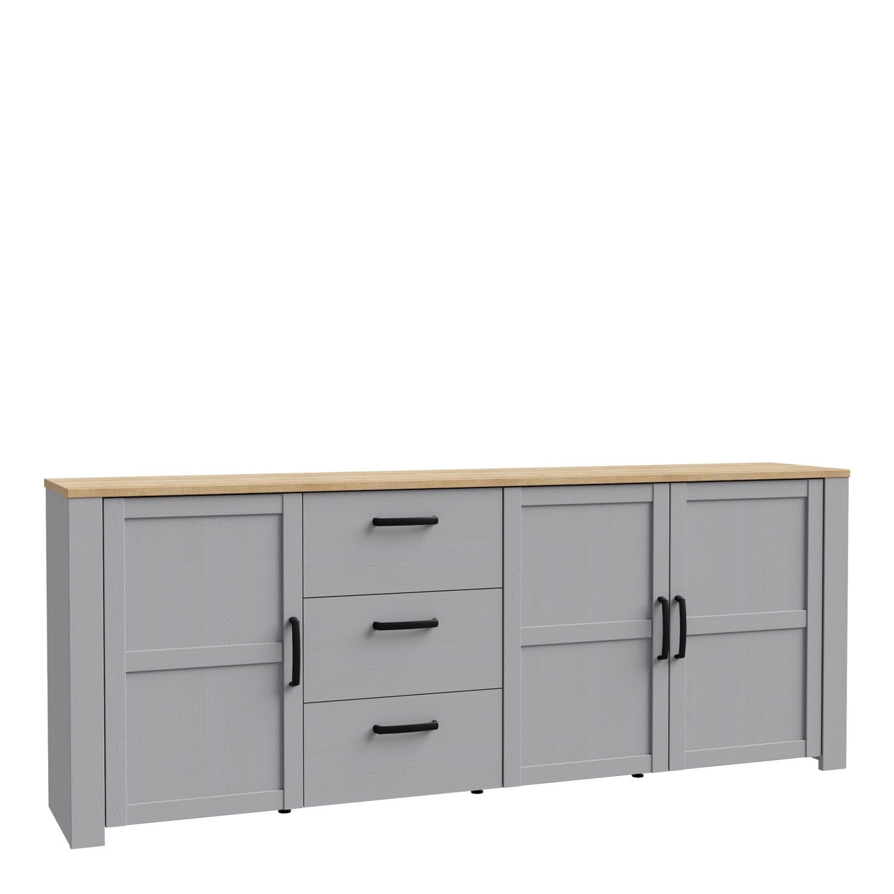 Bohol Large Sideboard in Riviera Oak Grey Oak