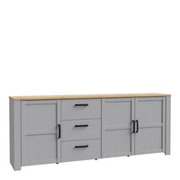 Thumbnail for Bohol Large Sideboard in Riviera Oak Grey Oak