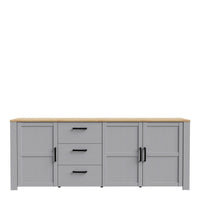 Thumbnail for Bohol Large Sideboard in Riviera Oak Grey Oak