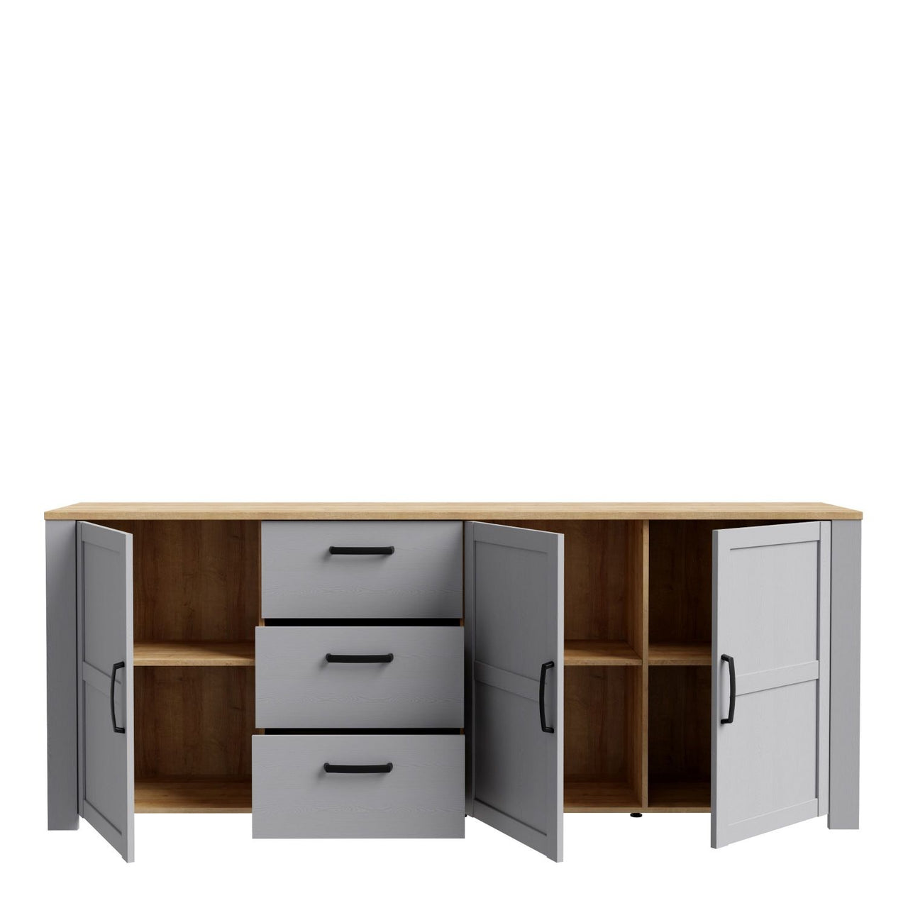 Bohol Large Sideboard in Riviera Oak Grey Oak