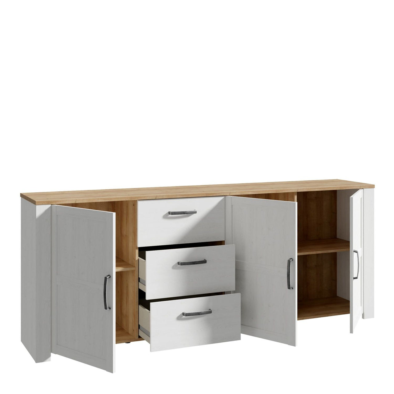 Bohol Large Sideboard in Riviera Oak White