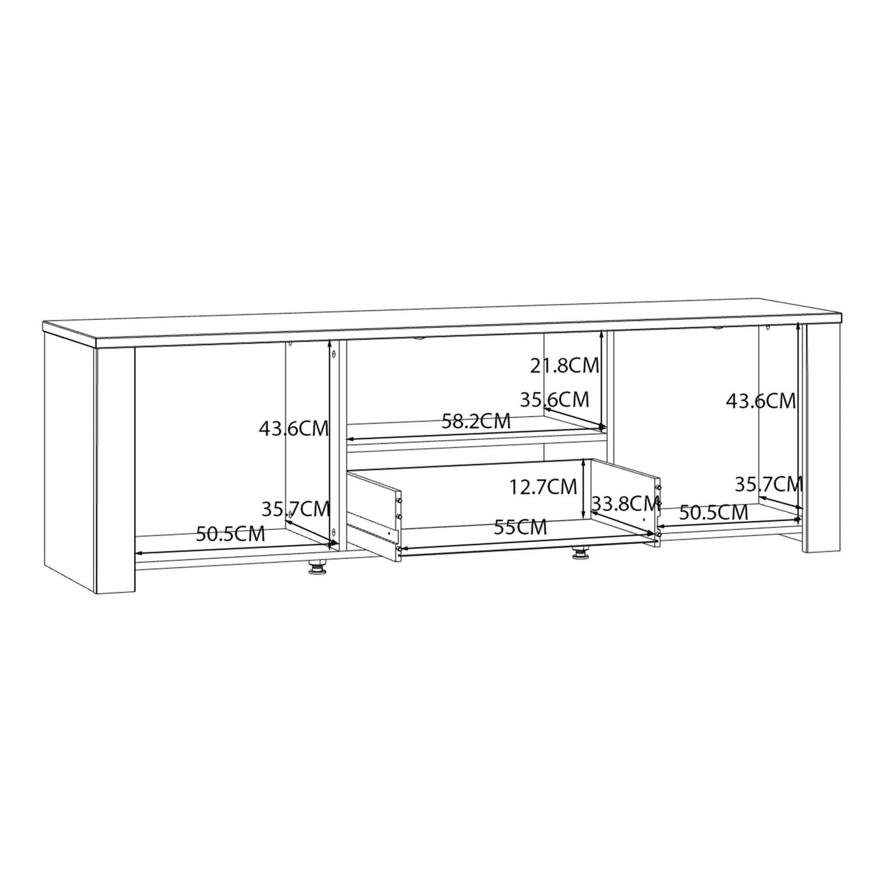 Bohol TV Unit in Riviera Oak Navy